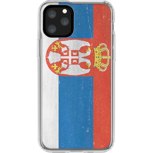 Serbia Flag Distressed iPhone 11 Pro Clear Case